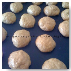 Little balls of dough before frying