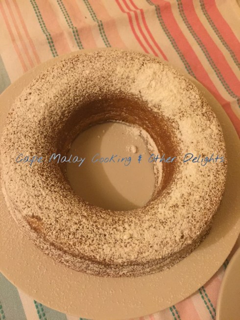 Yoghurt Cake Made In a Bundt Cake & Dusted With Icing Sugar